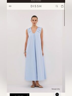 NWT DISSH Gabby Cornflower Oversized Cotton Midi Dress